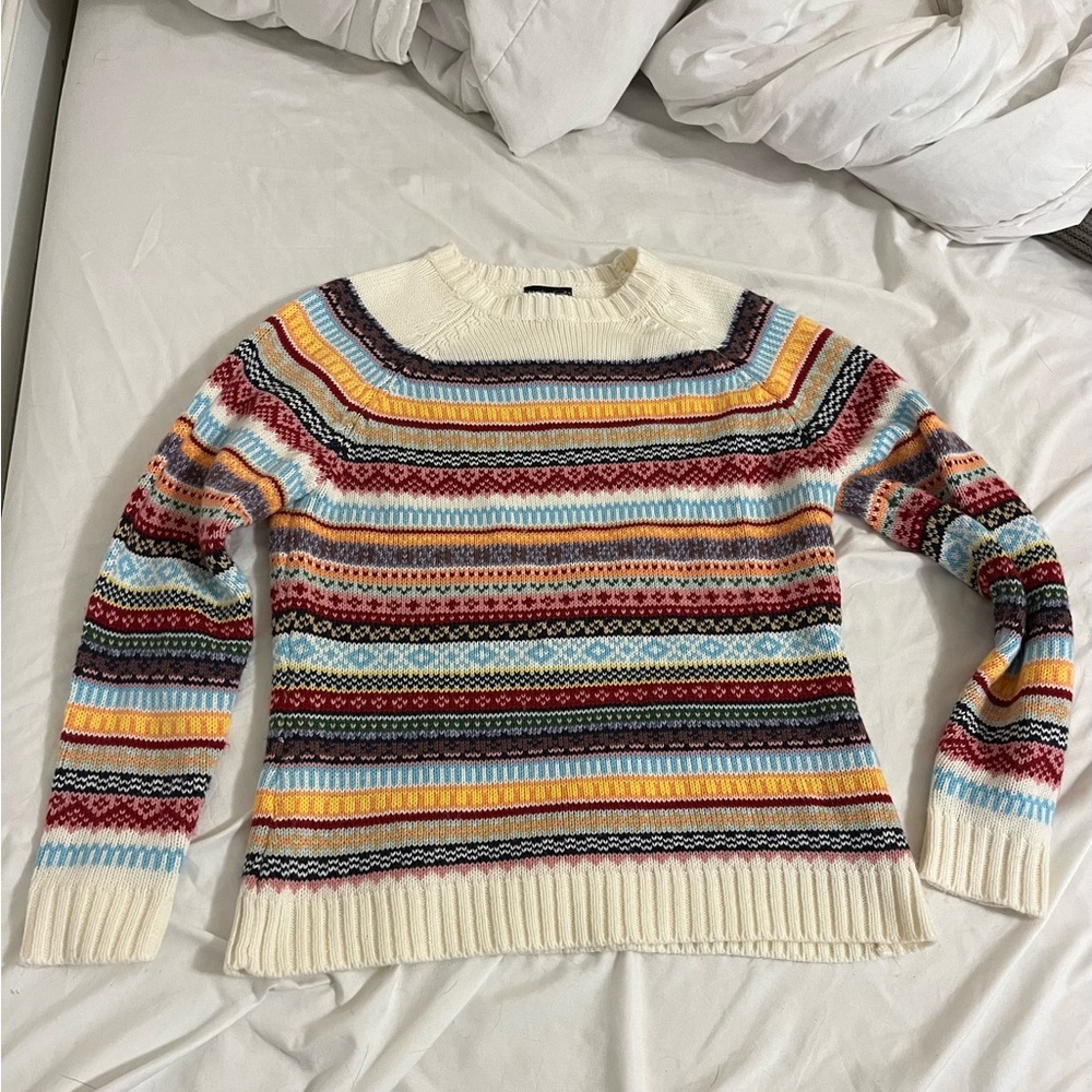 Super cute by design colorful striped sweater. Size M.